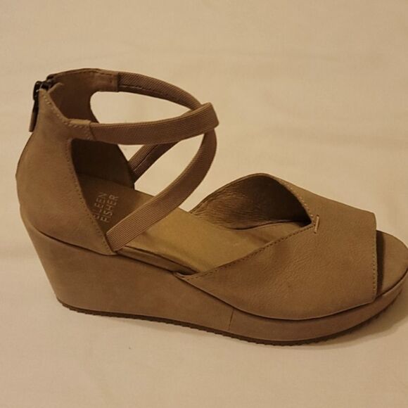 - Eileen fisher leather wedges size9.5 - Picture 1 of 8